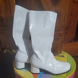 White Gogo Boots For Girls